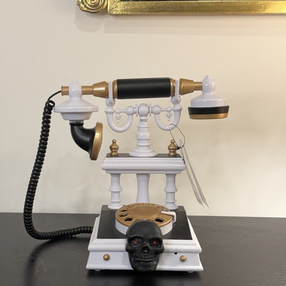 Gemmy Spooky Victorian Phone Telephone Antique Spooky Sound FX Halloween NWT
